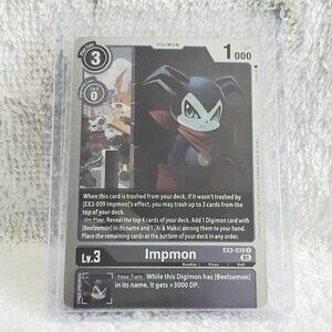 5/$20 Mint Impmon Digimon Holo Card EX2-039 R by Bandai!!